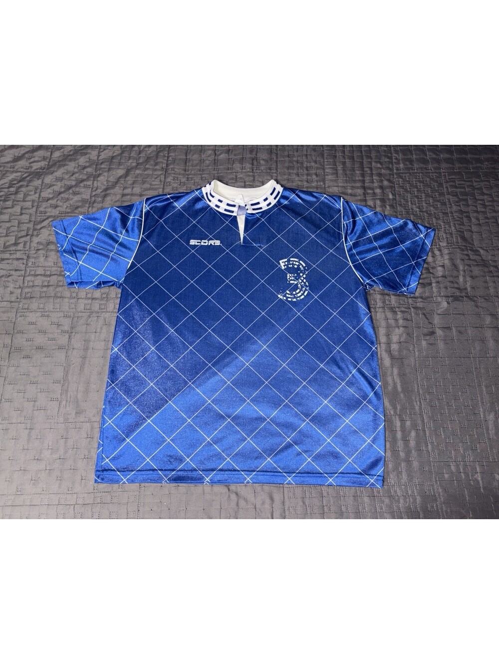 Vintage Umbro Jersey Mens Large Blue Soccer Retro 80s 90s Made USA